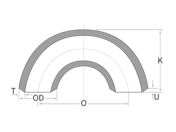 180° short radius butt weld elbow installation