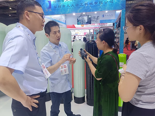 Technicians explaining products to sales staff