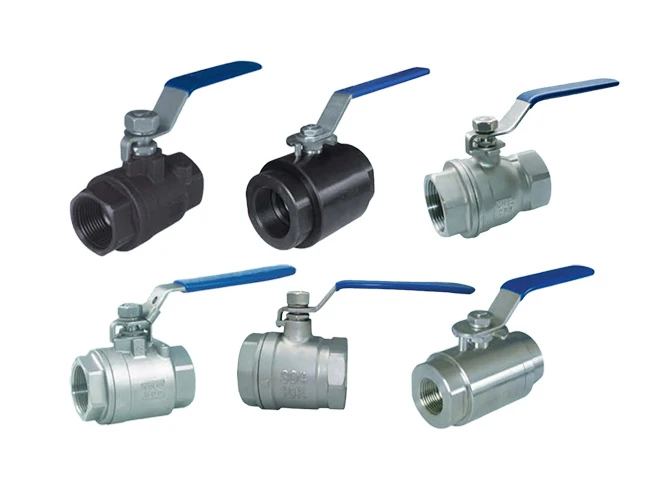 Several different types of 2pc ball valves