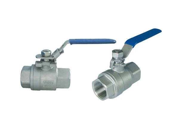 Two 2pc DIN ball valves