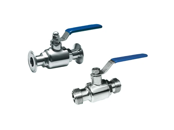 Two 2pc sanitary ball valves