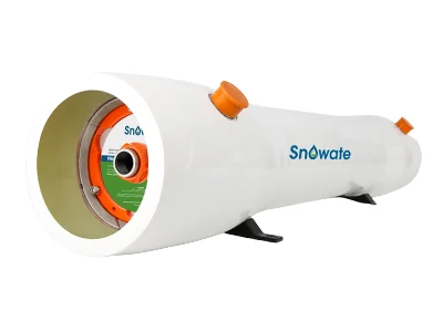 An inclined placed 8 inch side port FRP membrane housing.