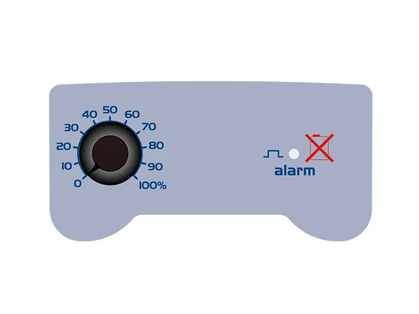 Manual adjustment dial of an AML series SEKO electromagnetic diaphragm dosing pump