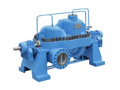 A tilted NDS series axially split, multi-stage pump