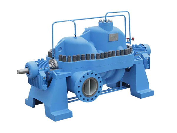 A tilted NDS series axially split, multi-stage pump