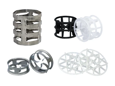 Multiple different types and materials of random packing