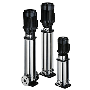Three vertical booster pump.