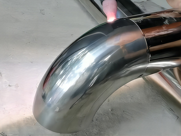 Elbow being welded