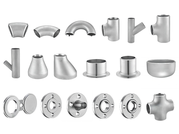 Various types of butt weld fittings