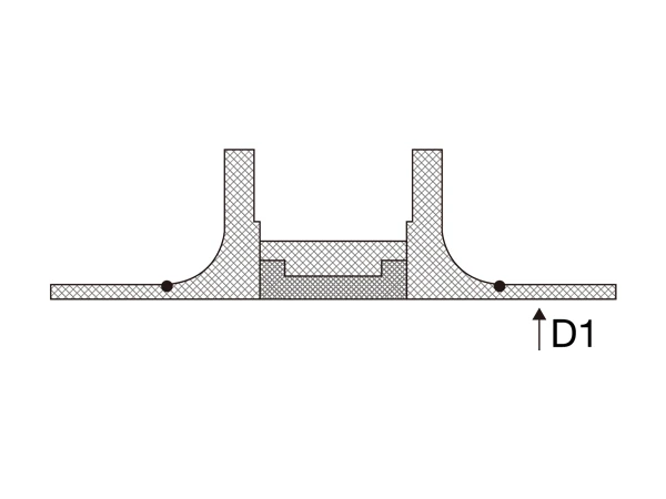 Optimal flange inner diameter that allows the disc to open and close freely
