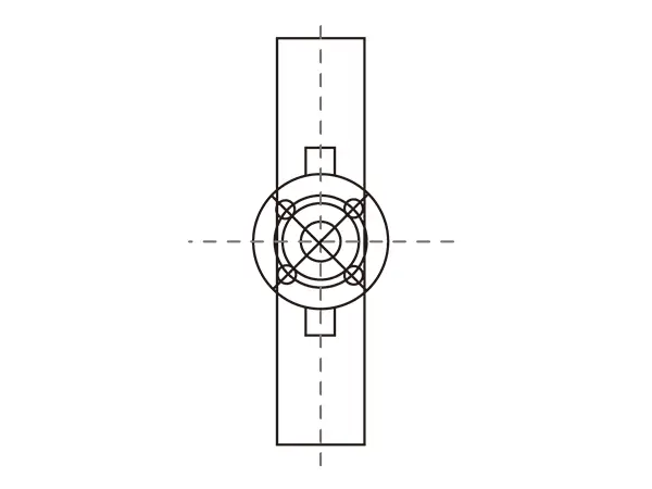 Butterfly valve with horizontal valve shaft