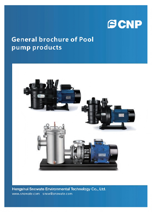 A cover of CNP swimming pool pump general manual.