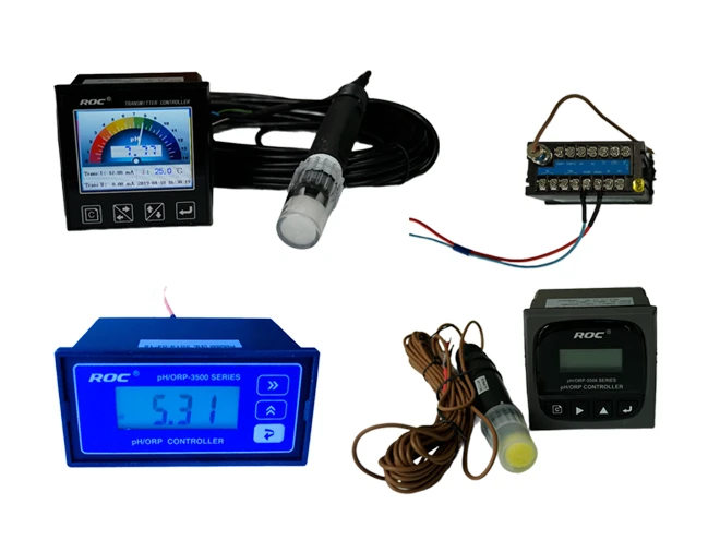 3 different models of pH/ORP instruments and their equipped sensors