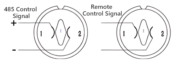 DC dosing pump remote control interface and current control interface diagram
