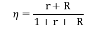 A formula about denitrification efficiency calculation