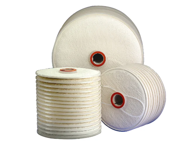 3 groups of depth-stack filter cartridges