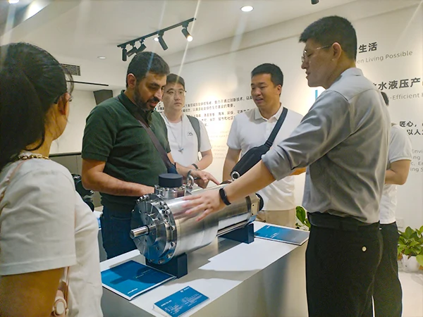 Technicians explain the energy recovery device