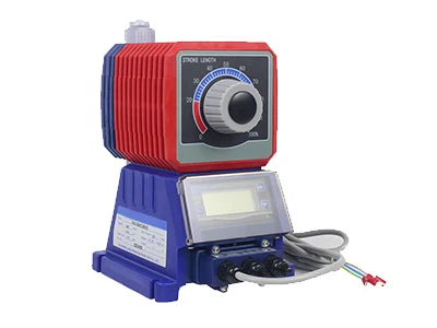 A tilted EH-E series Snowate electromagnetic metering pump