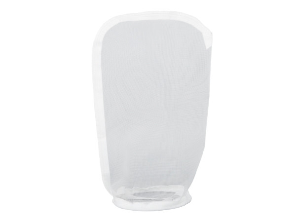 A piece of NMO filter bag with sewing arc bottom.