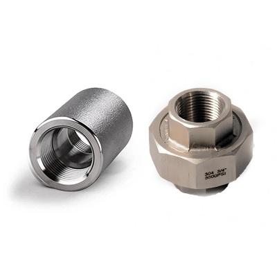 2 forged straight fittings
