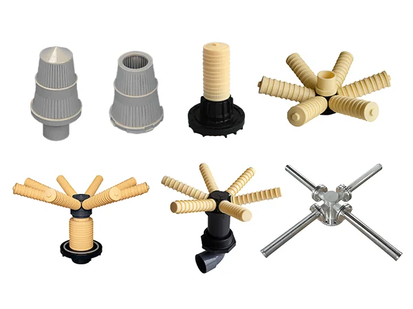 Various top-mounted and side-mounted water distributors