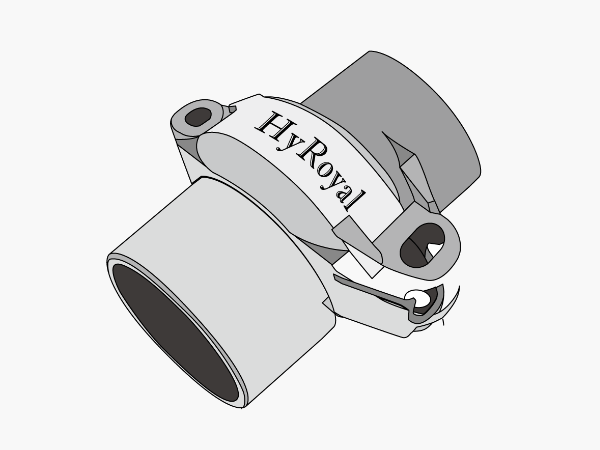 The grooved couplings are installed on the short pipes.