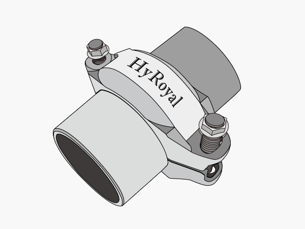 The bolt and nut are installed on the grooved coupling.