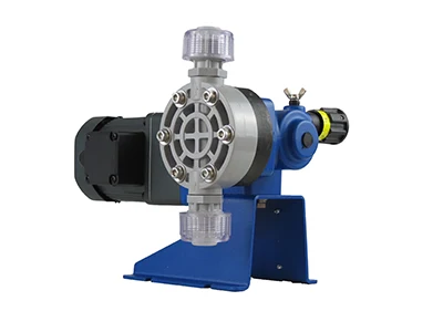 A GY Series Snowate mechanical diagram metering pump positioned at an angle
