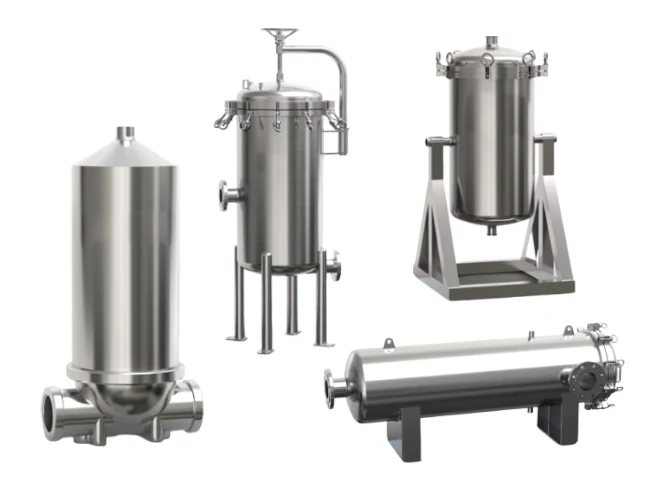 4 different types of industrial cartridge filter housings