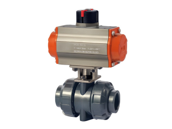 A KVP pneumatic actuated true union ball valve