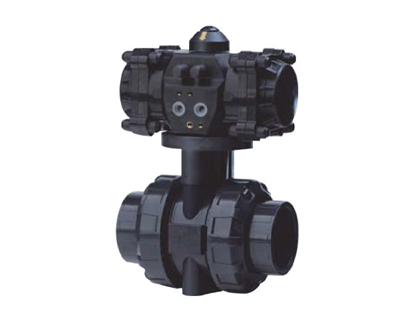 A KVP pneumatic actuated true union ball valve