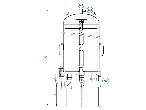 Annotated lenticular filter housing drawing