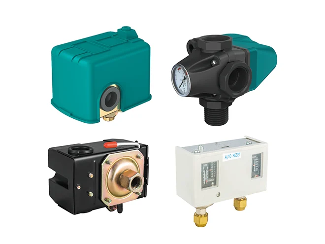 Multiple different types of mechanical pressure switches