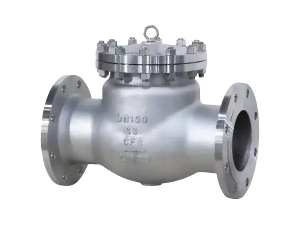 An inclined GB Flange metal check valve
