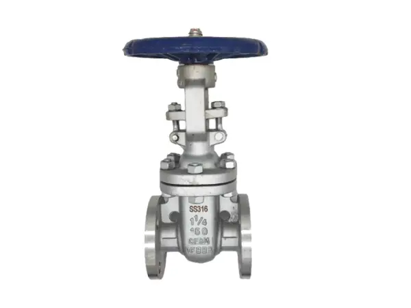  A forward-mounted ANSI flange metal gate valve