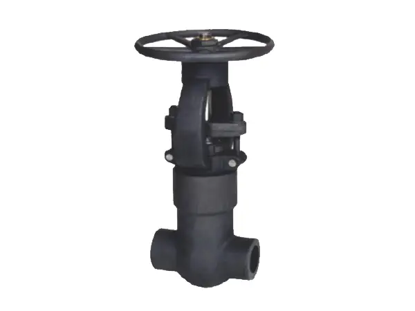 An inclined pressure sealing metal gate valve