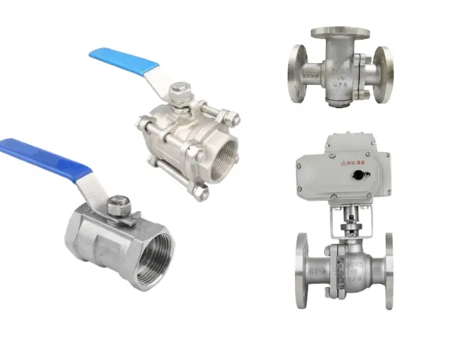 4 different types of metal ball valves