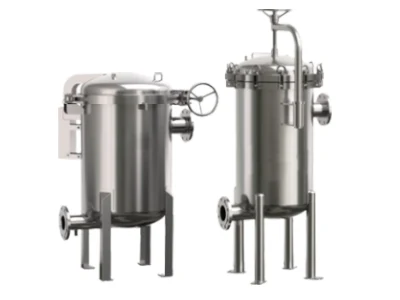 2 multi bag filter housings on a gray background