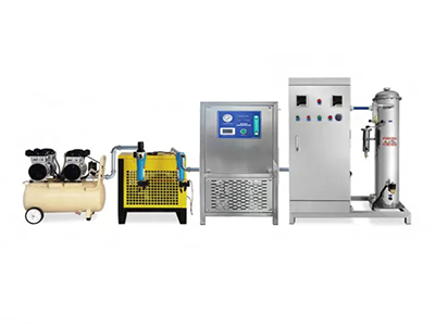 An oxygen source - split type ozone generator and supporting equipment