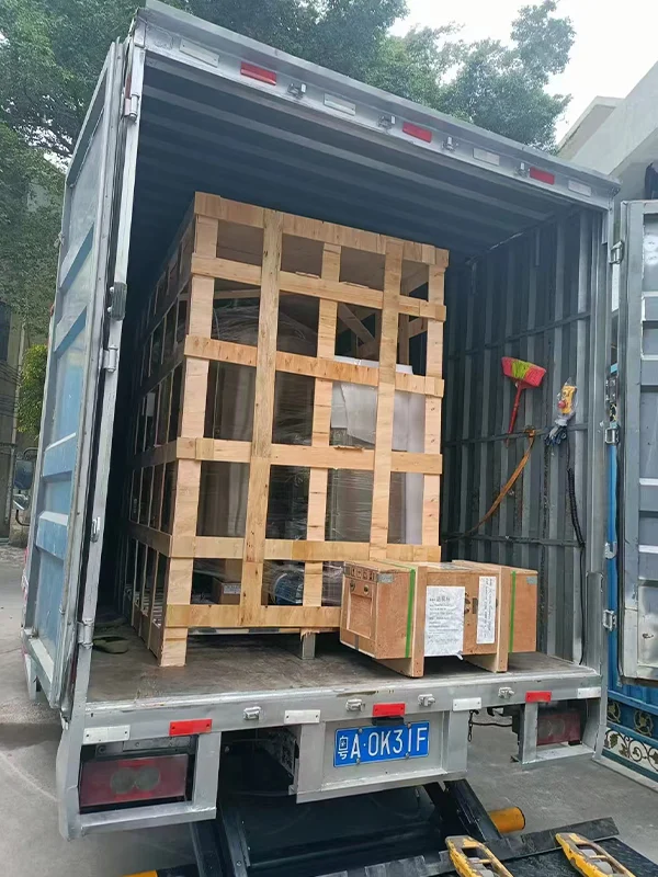 All ozone water systems and accessories are loaded into the truck