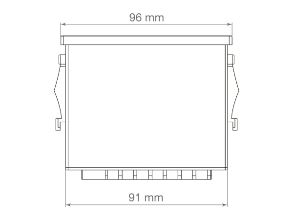 Installation dimensions of pH/ORP instrument