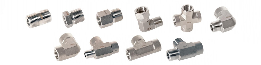 Various types of pipe fittings