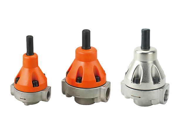Three 186-B type safety valve / back pressure valve on white background.