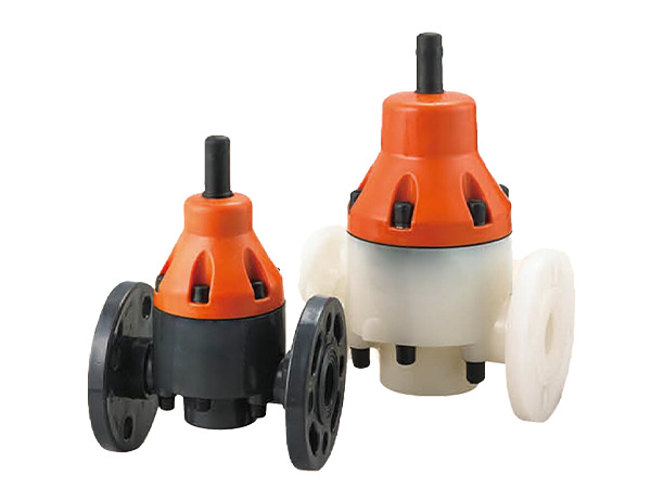 Three 186-F type safety valve / back pressure valve on white background.