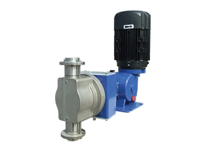 A PS1 series SEKO plunger dosing pump positioned at an angle