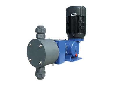 A PS2 series SEKO plunger dosing pump positioned at an angle