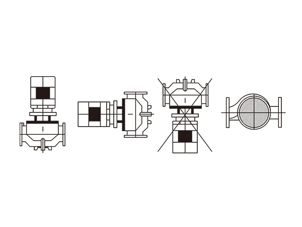 Correct and incorrect installation of pumps with motor power ≤ 2.2kW