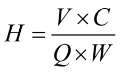 Resin regeneration cycle calculation formula