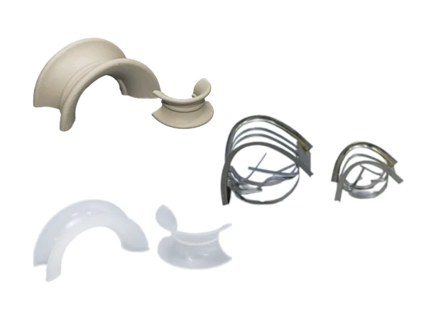 Multiple different materials of saddle rings