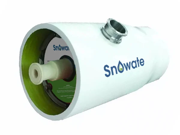 An inclined SAS series sanitary pressure vessel.